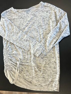 Motherhood Maternity Long Sleeve Top with Side Drawstring Detail